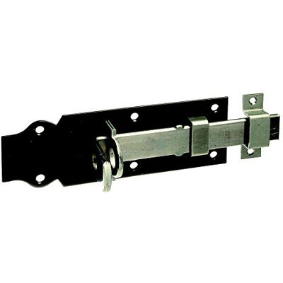 Alberts GAH- Chiavistello con maniglia dritta e piatta, gancio fisso, pannello zincato giallo verniciato, nero 160 x 56 mm Alberts GAH- Chiavistello con maniglia dritta e piatta, gancio fisso, pannello zincato giallo verniciato, nero 160 x 56 mm