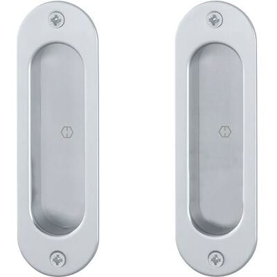 HOPPE Set per porta scorrevole 4930, alluminio cromato satinato, HOPPE Set per porta scorrevole 4930, alluminio cromato satinato,