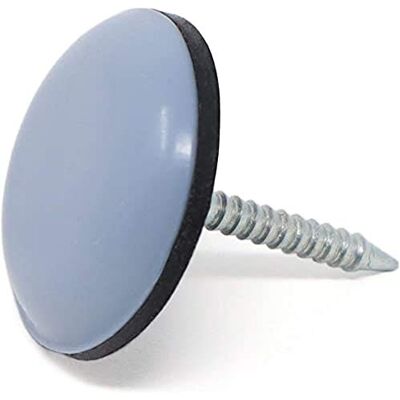 Adsamm ® / 100 x scivoli in PTFE con chiodo / grigio azzurri / Ø 20 mm / tondi / pad in PTFE e gomma con chiodo / piedini protettivi per arredi ® Quality Adsamm ® / 100 x scivoli in PTFE con chiodo / grigio azzurri / Ø 20 mm / tondi / pad in PTFE e gomma con chiodo / piedini protettivi per arredi ® Quality