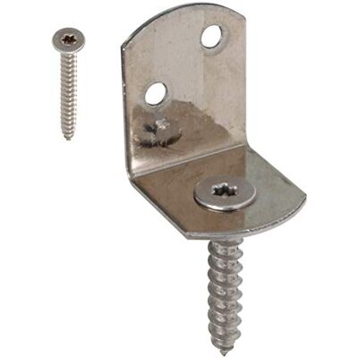 Alberts 843830 Supporto per recinzioni paravento a L, in varie versioni, in acciaio inox, altezza totale 83 mm, set da 40 Alberts 843830 Supporto per recinzioni paravento a L, in varie versioni, in acciaio inox, altezza totale 83 mm, set da 40