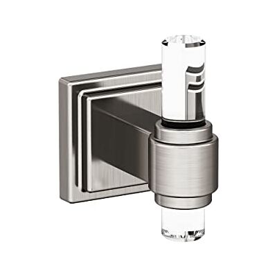 Amerock Gancio singolo per accappatoio in nichel trasparente/spazzolato Lunghezza 75 mm Glacio Gancio per asciugamani per bagno Hardware da bagno Accessori da bagno Amerock Gancio singolo per accappatoio in nichel trasparente/spazzolato Lunghezza 75 mm Glacio Gancio per asciugamani per bagno Hardware da bagno Accessori da bagno