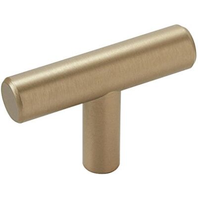 Amerock Pomelli per armadietti da bar da 49 mm di lunghezza, color oro, confezione da 10 Amerock Pomelli per armadietti da bar da 49 mm di lunghezza, color oro, confezione da 10