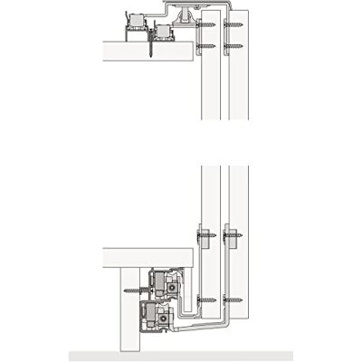HAWA Combino 50 H FS Guarnizioni per porta scorrevole (inferiore), per porte in legno fino a 65 kg, 3 porte, acciaio/plastica, colore: antracite HAWA Combino 50 H FS Guarnizioni per porta scorrevole (inferiore), per porte in legno fino a 65 kg, 3 porte, acciaio/plastica, colore: antracite