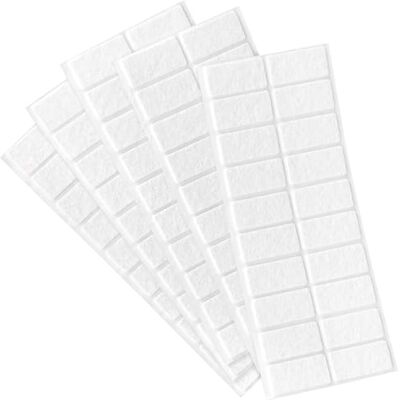 Adsamm ® / 100 x feltrini autoadesivi ultrasottili/Bianco / 20x40 mm/Rettangolare/piedini per mobili in feltro extra fine da 1.5 mm di spessore/pad protettivi per arredi Adsamm ® / 100 x feltrini autoadesivi ultrasottili/Bianco / 20x40 mm/Rettangolare/piedini per mobili in feltro extra fine da 1.5 mm di spessore/pad protettivi per arredi