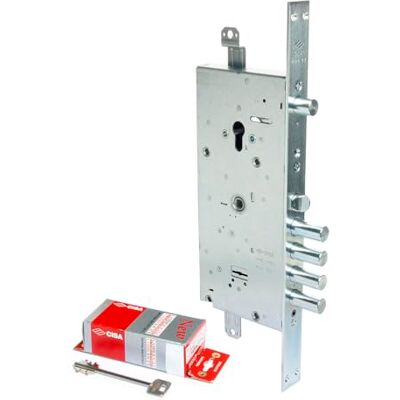 CISA 148A0000C5, Serratura da Infilare a Doppia Toppa per Porte Blindate, Versione con Serratura di Servizio, Entrata 64, Mano Ambidestra, 5 Chiavi CISA 148A0000C5, Serratura da Infilare a Doppia Toppa per Porte Blindate, Versione con Serratura di Servizio, Entrata 64, Mano Ambidestra, 5 Chiavi