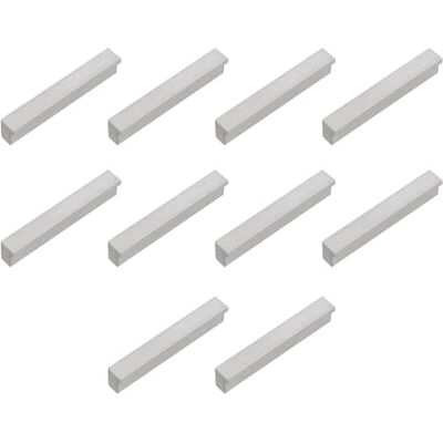 Amig Confezione da 10 Maniglie per mobili 128 Mm Colore Anodizzato Argento Fabbricate in Alluminio Per mobili da cucina e bagno Mod. Amig Confezione da 10 Maniglie per mobili 128 Mm Colore Anodizzato Argento Fabbricate in Alluminio Per mobili da cucina e bagno Mod.