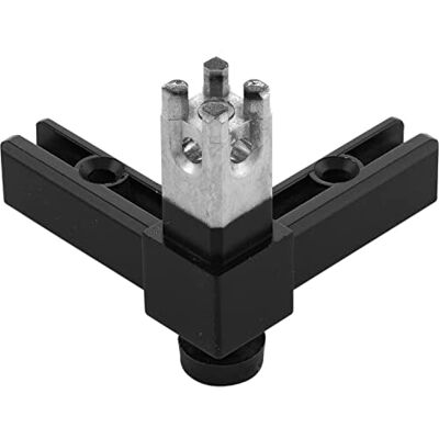 Accuride Schüco Smartcube-Nodo angolare 3S con Piede di Regolazione, Base di Supporto per Sistema di scaffali, Zinco pressofuso Effetto Acciaio Inox, Nero, mit Stellschraube Accuride Schüco Smartcube-Nodo angolare 3S con Piede di Regolazione, Base di Supporto per Sistema di scaffali, Zinco pressofuso Effetto Acciaio Inox, Nero, mit Stellschraube