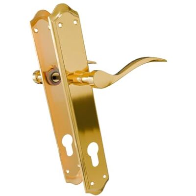 Amig – Set di maniglie con placca per porta – 256 x 48 mm Bocca chiave a 85 mm Placca in acciaio e maniglia in alluminio – Quadrato da 8 mm – Ottone opaco Modello Include viti passanti Amig – Set di maniglie con placca per porta – 256 x 48 mm Bocca chiave a 85 mm Placca in acciaio e maniglia in alluminio – Quadrato da 8 mm – Ottone opaco Modello Include viti passanti