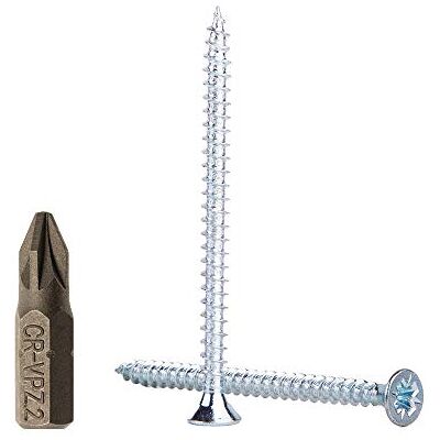 Marcopol Confezione da 50 pezzi in acciaio zincato 4,5 x 70 mm viti per legno, viti per truciolato, vite universale Pozi-Drive, PZ completamente filettato, testa svasata Pozidriv (50, 4,5 x 70 mm) Marcopol Confezione da 50 pezzi in acciaio zincato 4,5 x 70 mm viti per legno, viti per truciolato, vite universale Pozi-Drive, PZ completamente filettato, testa svasata Pozidriv (50, 4,5 x 70 mm)