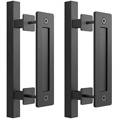 skysen Maniglia per porta scorrevole, set da 30,5 cm, quadrato, colore nero, confezione da 2 skysen Maniglia per porta scorrevole, set da 30,5 cm, quadrato, colore nero, confezione da 2