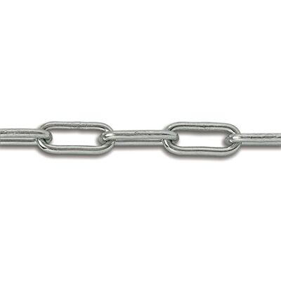 Chapuis catena saldata, maglia lunga – Acciaio Zincato – 620 kg – Diametro 10 mm – Bobina di 10 m 1 Grigio Chapuis catena saldata, maglia lunga – Acciaio Zincato – 620 kg – Diametro 10 mm – Bobina di 10 m 1 Grigio
