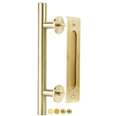 Rio Maniglia per porta scorrevole, in ottone spazzolato, 30,5 cm, color oro, grande, pesante (oro, 1 confezione) Rio Maniglia per porta scorrevole, in ottone spazzolato, 30,5 cm, color oro, grande, pesante (oro, 1 confezione)