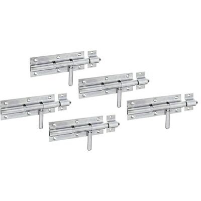 Alberts , chiavistello a bullone con manico rotondo e passante fissato zincato galvanicamente passivato a strato spesso piastra 160 x 60 mm bullone 16 mm lunghezza totale 210 mm Alberts , chiavistello a bullone con manico rotondo e passante fissato zincato galvanicamente passivato a strato spesso piastra 160 x 60 mm bullone 16 mm lunghezza totale 210 mm