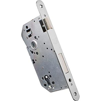 Ifam Serratura da incasso W500.40RHL, anteriore rotondo, finiture in nichel, ingresso 40 mm, serratura porta interna ed esterna, manico, cilindro e scudo incluso, sicurezza, antiganzua, catenaccio Ifam Serratura da incasso W500.40RHL, anteriore rotondo, finiture in nichel, ingresso 40 mm, serratura porta interna ed esterna, manico, cilindro e scudo incluso, sicurezza, antiganzua, catenaccio