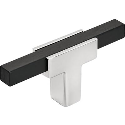 Amerock Pomello per ante o cassetto dell'armadio da cucina Cromo lucido/nero opaco spazzolato Lunghezza 70 mm Urbanite Confezione da 1 Ferramenta per mobili Hardware per mobili Amerock Pomello per ante o cassetto dell'armadio da cucina Cromo lucido/nero opaco spazzolato Lunghezza 70 mm Urbanite Confezione da 1 Ferramenta per mobili Hardware per mobili
