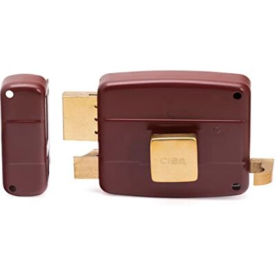 CISA 1602N6, Serratura da Applicare, Tirante e Pomolo Interno, Cilindro a Tubo, Acciaio Verniciato Color Rosso Amaranto, Entrata 60, Mano Sinistra CISA 1602N6, Serratura da Applicare, Tirante e Pomolo Interno, Cilindro a Tubo, Acciaio Verniciato Color Rosso Amaranto, Entrata 60, Mano Sinistra