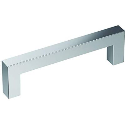 Amerock Maniglia per armadietto, cromo lucido, 96 mm, da centro a centro, monumento, confezione da 1, maniglia per cassetto, accessori per armadietti Amerock Maniglia per armadietto, cromo lucido, 96 mm, da centro a centro, monumento, confezione da 1, maniglia per cassetto, accessori per armadietti