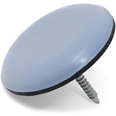 Adsamm ® / 4 x scivoli in PTFE con chiodo / grigio azzurri / Ø 30 mm / tondi / pad in PTFE e gomma con chiodo / piedini protettivi per arredi ® Quality Adsamm ® / 4 x scivoli in PTFE con chiodo / grigio azzurri / Ø 30 mm / tondi / pad in PTFE e gomma con chiodo / piedini protettivi per arredi ® Quality