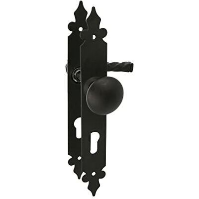 Amig Set Maniglia e Pomello con Piastra Liscia Ideale per Porte Interne e Privacy Robusto e Facile da Installare Resistente alla Corrosione Nero/Bianco, 72 mm, Piastra in Acciaio Zamak Pull Amig Set Maniglia e Pomello con Piastra Liscia Ideale per Porte Interne e Privacy Robusto e Facile da Installare Resistente alla Corrosione Nero/Bianco, 72 mm, Piastra in Acciaio Zamak Pull