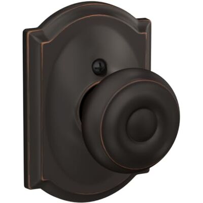SCHLAGE F170 GEO 716 CAM Camelot Collection Pomello decorativo georgiano, bronzo invecchiato SCHLAGE F170 GEO 716 CAM Camelot Collection Pomello decorativo georgiano, bronzo invecchiato