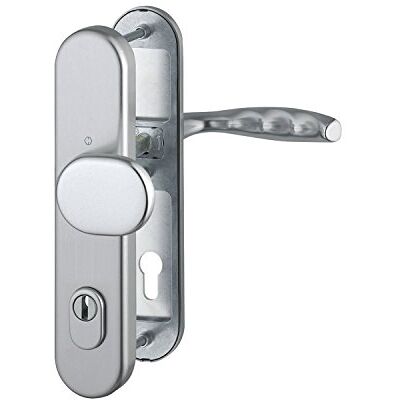 HOPPE letto Exchangeable Security New York Distanza 88 mm Effetto acciaio inox, per spessore porta 62-72 mm, protezione cilindri, classe 3, 1 pezzo HOPPE letto Exchangeable Security New York Distanza 88 mm Effetto acciaio inox, per spessore porta 62-72 mm, protezione cilindri, classe 3, 1 pezzo