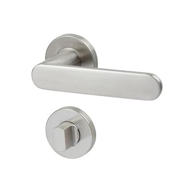Yale Elisa Maniglia con Rosetta per Bagno, Modello , Acciaio Inox 304, Satinato, Regolabile, per Porte da Bagno, Facile Installazione Yale Elisa Maniglia con Rosetta per Bagno, Modello , Acciaio Inox 304, Satinato, Regolabile, per Porte da Bagno, Facile Installazione