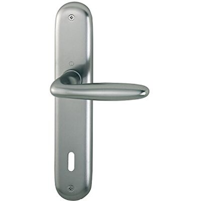 HOPPE Verona Maniglia per porta su piastra BB 90, spessore 37-47, effetto acciaio inox VK 8/8,5 HOPPE Verona Maniglia per porta su piastra BB 90, spessore 37-47, effetto acciaio inox VK 8/8,5