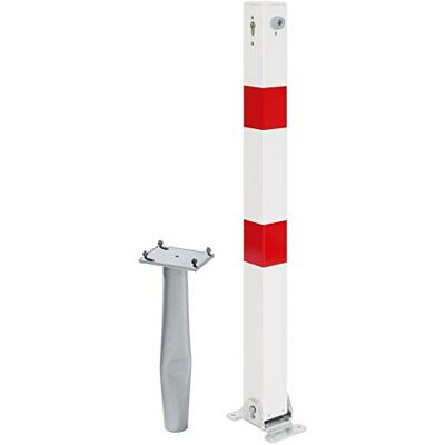 Alberts Delimitatore Klappy-Bo, disponibile in diverse versioni, da posare nel cemento, pieghevole, bianco, palo 70 x 70 mm, altezza sopra pavimento 100 cm Alberts Delimitatore Klappy-Bo, disponibile in diverse versioni, da posare nel cemento, pieghevole, bianco, palo 70 x 70 mm, altezza sopra pavimento 100 cm