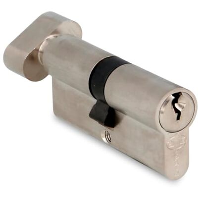 Amig Cilindro Serratura di Sicurezza per Porte in Legno Misura 70 (35-35) mm 5 Pini Antiforo Leva di 15 mm Include 3 Chiavi in Ottone Finitura Cromo Opaco Amig Cilindro Serratura di Sicurezza per Porte in Legno Misura 70 (35-35) mm 5 Pini Antiforo Leva di 15 mm Include 3 Chiavi in Ottone Finitura Cromo Opaco