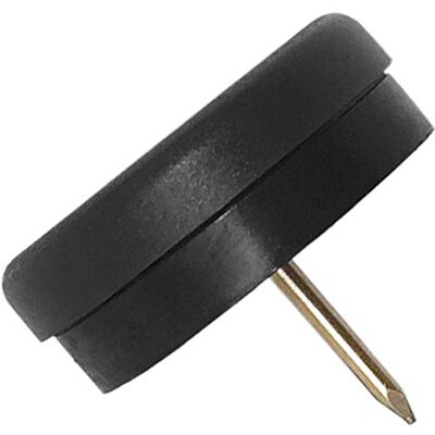 Adsamm ® / 16 x scivoli in plastica con chiodo e pad ammortizzante / neri / Ø 30 mm / tondi / puntali in polietilene con cuscinetto in PVC / piedini protettivi per arredi ® Quality Adsamm ® / 16 x scivoli in plastica con chiodo e pad ammortizzante / neri / Ø 30 mm / tondi / puntali in polietilene con cuscinetto in PVC / piedini protettivi per arredi ® Quality