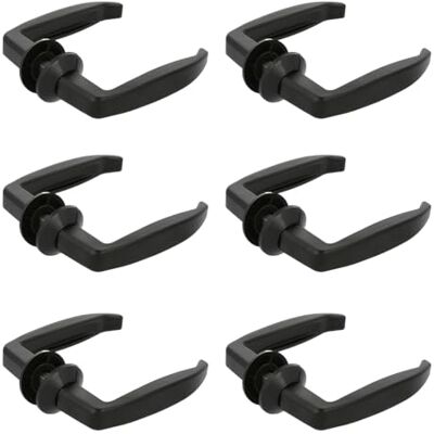 Amig Set di 6 maniglie per porte senza piastra, Alluminio, Misure 105 x 40 mm, Spessore massimo della porta 35-45 mm, Colore Nero Amig Set di 6 maniglie per porte senza piastra, Alluminio, Misure 105 x 40 mm, Spessore massimo della porta 35-45 mm, Colore Nero