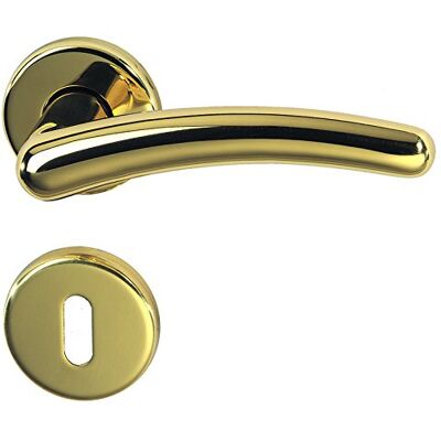 Set maniglie porta ottone Franziska - forma di corona Set maniglie porta ottone Franziska - forma di corona