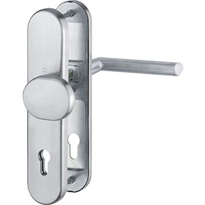 HOPPE porta di casa porta d' ingresso, maniglia Stockholm OE di Norma distanza 88 mm, in acciaio inox opaco, per porte dello spessore di 67 72 mm, senza nucleo ANTISCASSO HOPPE porta di casa porta d' ingresso, maniglia Stockholm OE di Norma distanza 88 mm, in acciaio inox opaco, per porte dello spessore di 67 72 mm, senza nucleo ANTISCASSO
