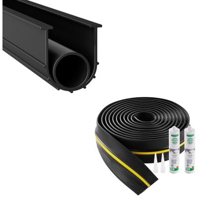 VEVOR Set di Tenuta per Soglie di Porte da Garage 4,87 m Forma a U + O-ring, Guarnizione per Parti Inferiori di Porte da Garage, Combinabile con Strisce di Tenuta Resistenti alle Intemperie, Nero VEVOR Set di Tenuta per Soglie di Porte da Garage 4,87 m Forma a U + O-ring, Guarnizione per Parti Inferiori di Porte da Garage, Combinabile con Strisce di Tenuta Resistenti alle Intemperie, Nero