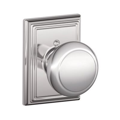 SCHLAGE F170AND625ADD Addison Collection Andover decorative Trim knob, bright Chrome SCHLAGE F170AND625ADD Addison Collection Andover decorative Trim knob, bright Chrome