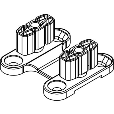 HAWA Ordena 70/P Guida a doppio pavimento per porta in vetro HAWA Ordena 70/P Guida a doppio pavimento per porta in vetro