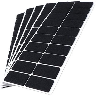 Adsamm ® / 100 x feltrini autoadesivi/Nero / 20x40 mm/Rettangolare/piedini per mobili in feltro da 3.5 mm di spessore/pad protettivi per arredi Adsamm ® / 100 x feltrini autoadesivi/Nero / 20x40 mm/Rettangolare/piedini per mobili in feltro da 3.5 mm di spessore/pad protettivi per arredi