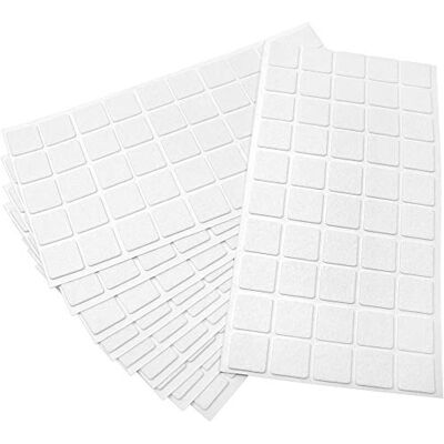 Adsamm ® / 500 x feltrini autoadesivi ultrasottili/Bianco / 20x20 mm/Quadrato/piedini per mobili in feltro extra fine da 1.5 mm di spessore/pad protettivi per arredi Adsamm ® / 500 x feltrini autoadesivi ultrasottili/Bianco / 20x20 mm/Quadrato/piedini per mobili in feltro extra fine da 1.5 mm di spessore/pad protettivi per arredi