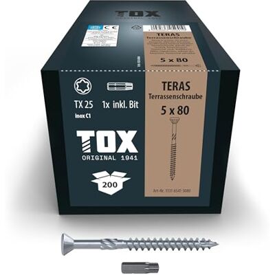 Tox Viti - 5,0 x 80 mm - 200 pezzi Tox Viti - 5,0 x 80 mm - 200 pezzi
