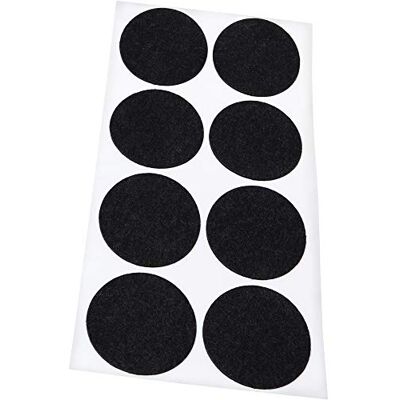Adsamm ® / 8 x feltrini autoadesivi ultrasottili/Nero/ø 50 mm/Rotondo/piedini per mobili in feltro extra fine da 1.5 mm di spessore/pad protettivi per arredi Adsamm ® / 8 x feltrini autoadesivi ultrasottili/Nero/ø 50 mm/Rotondo/piedini per mobili in feltro extra fine da 1.5 mm di spessore/pad protettivi per arredi