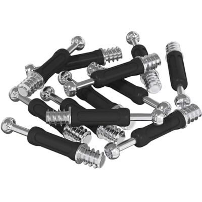 vidaXL Vite per Blocco a Camma 12 pz Argento e Nero M6 x 40 mm Metallo vidaXL Vite per Blocco a Camma 12 pz Argento e Nero M6 x 40 mm Metallo