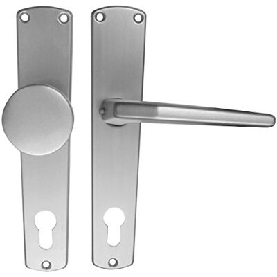 Alpertec Maria in alluminio piastra di rivestimento lungo anodizzata appartamento pz porta pulsante /, 72 millimetri, argento, Alpertec Maria in alluminio piastra di rivestimento lungo anodizzata appartamento pz porta pulsante /, 72 millimetri, argento,