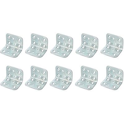 Amig Pacco da 10 Angoli Piani per Strutture in Legno Supporti Angolari a 90 gradi Squadrette di Montaggio Fissaggio per Mobili, Armadi o Tavoli Acciaio Colore Argento 40 x 50 x 2.2 mm Amig Pacco da 10 Angoli Piani per Strutture in Legno Supporti Angolari a 90 gradi Squadrette di Montaggio Fissaggio per Mobili, Armadi o Tavoli Acciaio Colore Argento 40 x 50 x 2.2 mm