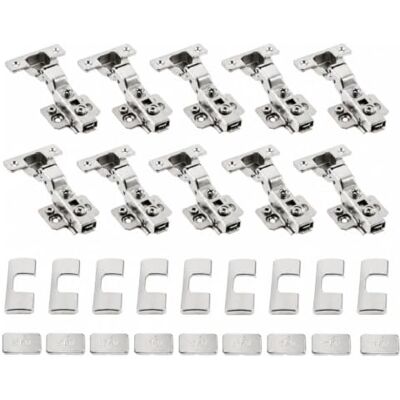 GTV Cerniera per mobili SILENTO PRO, sormonto totale con chiusura ammortizzata, Clip-On, regolazione 3D, scodellino 35 mm, Nichel, 10 pezzi GTV Cerniera per mobili SILENTO PRO, sormonto totale con chiusura ammortizzata, Clip-On, regolazione 3D, scodellino 35 mm, Nichel, 10 pezzi