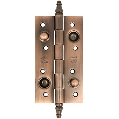 Amig Cerniera di Sicurezza, 150 x 82 x 3 mm, Bordi Quadrati, Con Finitura Decorativa, Fissa Porte d'Ingresso con Fermezza, Acciaio Bronzato Amig Cerniera di Sicurezza, 150 x 82 x 3 mm, Bordi Quadrati, Con Finitura Decorativa, Fissa Porte d'Ingresso con Fermezza, Acciaio Bronzato