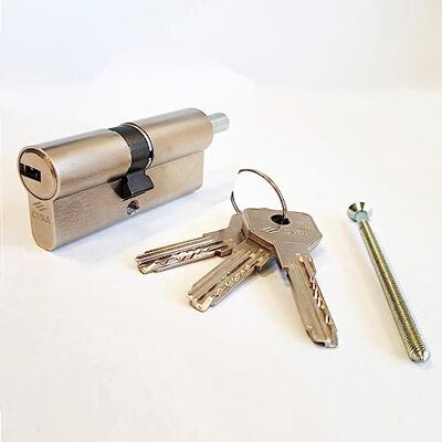 CISA 110012; Cilindro Europeo C2000; Ottone Nichelato; 33/33 mm; Predisposto per Montaggio Pomolo CISA 110012; Cilindro Europeo C2000; Ottone Nichelato; 33/33 mm; Predisposto per Montaggio Pomolo