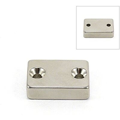FIRST4MAGNETS N42 Magnete Neodimio Per Fissaggi Di Mobili, Opere D'Arte Sospese E Mantenendo Porte E Cassetti Chiusi 30mm x 21mm x 8mm Con Fori 2X 4,2mm C/Affondati 17,1kg Pull North FIRST4MAGNETS N42 Magnete Neodimio Per Fissaggi Di Mobili, Opere D'Arte Sospese E Mantenendo Porte E Cassetti Chiusi 30mm x 21mm x 8mm Con Fori 2X 4,2mm C/Affondati 17,1kg Pull North