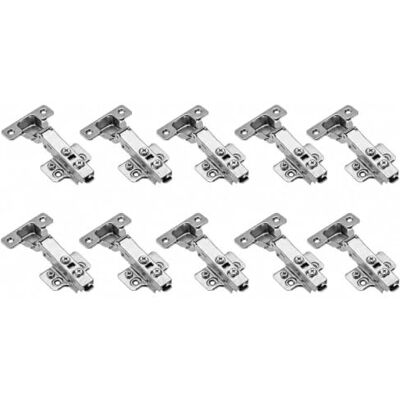 GTV Cerniera per mobili SOLID PLUS 3D, sormonto totale con chiusura ammortizzata, Clip-On, regolazione 3D, scodellino 35 mm, Nichel, 10 pezzi GTV Cerniera per mobili SOLID PLUS 3D, sormonto totale con chiusura ammortizzata, Clip-On, regolazione 3D, scodellino 35 mm, Nichel, 10 pezzi