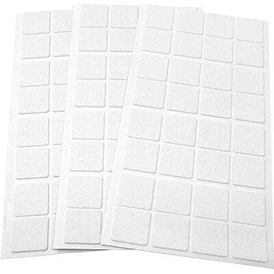 Adsamm ® / 96 x feltrini autoadesivi ultrasottili/Bianco / 25x25 mm/Quadrato/piedini per mobili in feltro extra fine da 1.5 mm di spessore/pad protettivi per arredi Adsamm ® / 96 x feltrini autoadesivi ultrasottili/Bianco / 25x25 mm/Quadrato/piedini per mobili in feltro extra fine da 1.5 mm di spessore/pad protettivi per arredi