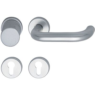 Grundmann 1754/D6K Set maniglie porta - Argento - Oggetto Grundmann 1754/D6K Set maniglie porta - Argento - Oggetto